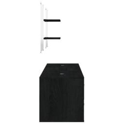 Berkfield Home 5 Piece Bathroom Furniture Set Black Engineered Wood - thumbnail 5