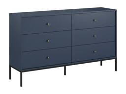 Vente-unique 6-Drawer Chest Of Drawers - Blue - BOGDAN in Midnight - thumbnail 4