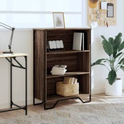 Berkfield Home Modern Bookcase Brown Oak 80x31x106 cm Engineered Wood - Size: 80 x 31 x 106 cm - thumbnail 1