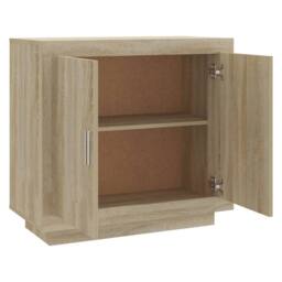 Berkfield Home Sideboard Sonoma Oak 80x40x75 cm Engineered Wood in Light Brown - Size: 80 x 40 x 75 cm - thumbnail 6