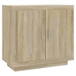 Berkfield Home Sideboard Sonoma Oak 80x40x75 cm Engineered Wood in Light Brown - Size: 80 x 40 x 75 cm - thumbnail 3
