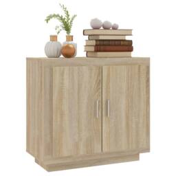 Berkfield Home Sideboard Sonoma Oak 80x40x75 cm Engineered Wood in Light Brown - Size: 80 x 40 x 75 cm - thumbnail 8