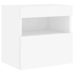 Berkfield Home TV Wall Cabinet with LED Lights White 40x30x40 cm - Size: 40 x 30 x 40 cm - thumbnail 1