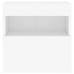 Berkfield Home TV Wall Cabinet with LED Lights White 40x30x40 cm - Size: 40 x 30 x 40 cm - thumbnail 9