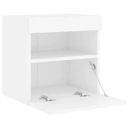 Berkfield Home TV Wall Cabinet with LED Lights White 40x30x40 cm - Size: 40 x 30 x 40 cm - thumbnail 8