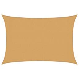 Berkfield Home Sunshade Sail 160 g/m¬≤ Rectangular Sand 3x4.5 m HDPE in Yellow - thumbnail 2