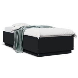 Berkfield Home Bed Frame with LED without Mattress Black 90x200 cm - thumbnail 5