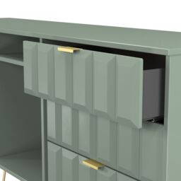 Ready Assembled 2 U Metro 6 Drawer Sideboard (Ready Assembled) in Pale Green - thumbnail 6