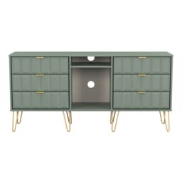 Ready Assembled 2 U Metro 6 Drawer Sideboard (Ready Assembled) in Pale Green - thumbnail 2