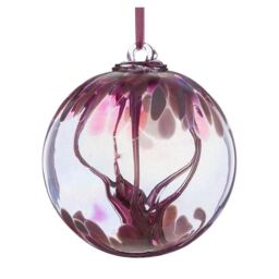 Sienna Glass 15cm Spirit Ball Pastel Pink