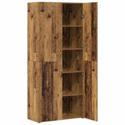 Berkfield Home Highboard Old Wood 40x42.5x185 cm Engineered Wood in Brown - thumbnail 5