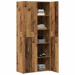Berkfield Home Highboard Old Wood 40x42.5x185 cm Engineered Wood in Brown - thumbnail 3