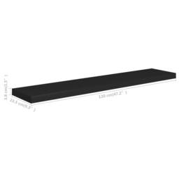 Berkfield Home Floating Wall Shelves 2 pcs Black 120x23.5x3.8 cm MDF - thumbnail 8