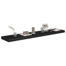 Berkfield Home Floating Wall Shelves 2 pcs Black 120x23.5x3.8 cm MDF - thumbnail 7