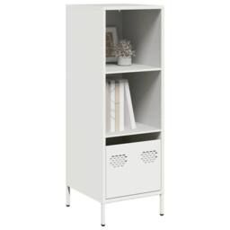 Berkfield Home Highboard White 35x39x103.5 cm Steel - thumbnail 1