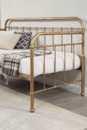 SlumberWorx Ickleford Industrial Living Room Bedroom Metal Day Bed Frame w Trundle in Bronze - Size: Single - thumbnail 4