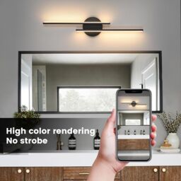 COMELY Indoor Wall Lights, 24W Modern Acrylic Wall Lights, Warm White in Black - thumbnail 7