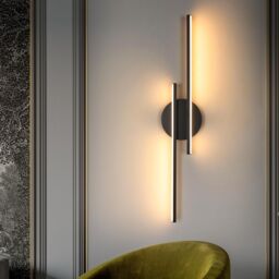 COMELY Indoor Wall Lights, 24W Modern Acrylic Wall Lights, Warm White in Black - thumbnail 3