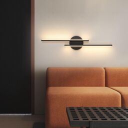 COMELY Indoor Wall Lights, 24W Modern Acrylic Wall Lights, Warm White in Black - thumbnail 4