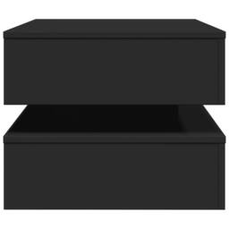 Berkfield Home Modern Coffee Table with LED Lights Black 90x50x40 cm - Size: 90 x 50 x 40 cm - thumbnail 8