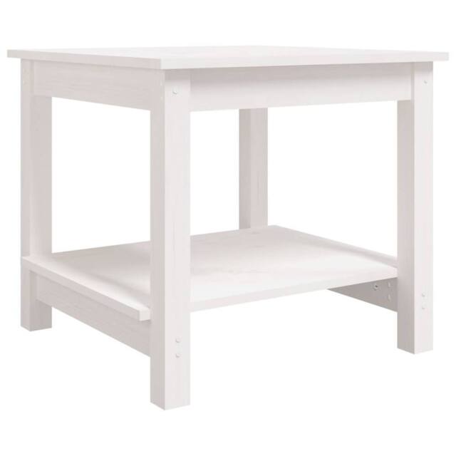 Berkfield Home Coffee Table White 50x50x45 cm Solid Wood Pine - Size: 50 x 50 x 45 cm - image 1