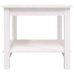 Berkfield Home Coffee Table White 50x50x45 cm Solid Wood Pine - Size: 50 x 50 x 45 cm - thumbnail 5
