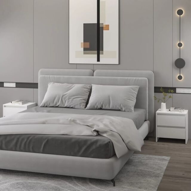 Berkfield Home Bedside Cabinets 2 pcs White 45x34.5x44.5 cm Engineered Wood - image 1