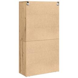 Berkfield Home Highboard Artisan Oak 80x33x150 cm Engineered Wood in Brown - Size: 80 x 33 x 150 cm - thumbnail 8