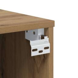 Berkfield Home Wall Mounted TV Cabinet Artisan Oak 100x30x30 cm Engineered Wood in Brown - Size: 100 x 30 x 30 cm - thumbnail 7