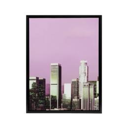 "Artery8 Skyline view of Los Angeles California Highsmith Framed Canvas Art in Pink - Size: W12"" x H16""" - thumbnail 1
