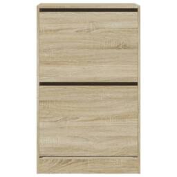 Berkfield Home Shoe Cabinet Sonoma Oak 60x34x96.5 cm Engineered Wood in Brown - thumbnail 5