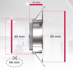 B.K.Licht 3 Pack Matt Nickel 3x4.9W LED Recessed Light in Metallics - thumbnail 5