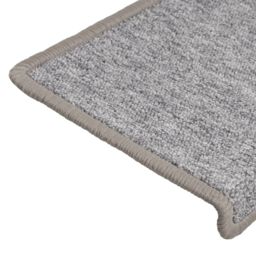 Berkfield Home Carpet Stair Treads 15 pcs 65x21x4 cm Light Grey - Size: Medium - thumbnail 6