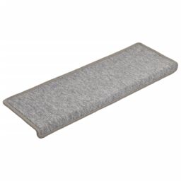Berkfield Home Carpet Stair Treads 15 pcs 65x21x4 cm Light Grey - Size: Medium - thumbnail 3