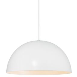 Nordlux Modern Indoor Pendant Light White Metal E27 Dome Shade - Mains Powered, IP20 - thumbnail 1