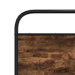Berkfield Home Elegant Bed Frame Without Mattress 90x190 cm Smoked Oak Engineere in Brown - thumbnail 8
