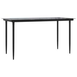 Berkfield Home 5 Piece Garden Dining Set Black Textilene & Steel - thumbnail 6
