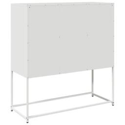 Berkfield Home Sideboard White 100.5x39x107 cm Cold-rolled Steel - thumbnail 8