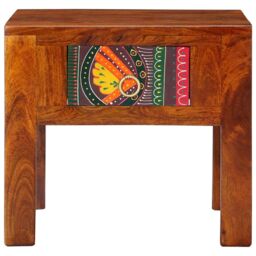 Berkfield Home Bedside Cabinet 2 pcs 40x40x36 cm Solid Wood Acacia in Brown - Size: 40 x 40 x 36 cm - thumbnail 2