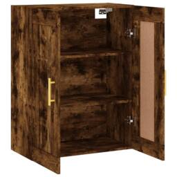 Berkfield Home Wall Mounted Cabinet Smoked Oak 69.5x34x90 cm Engineered Wood in Brown - thumbnail 6