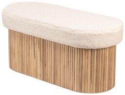Nordlys Scandinavian Design Bench with Storage in White - thumbnail 1