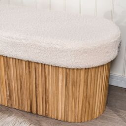 Nordlys Scandinavian Design Bench with Storage in White - thumbnail 4