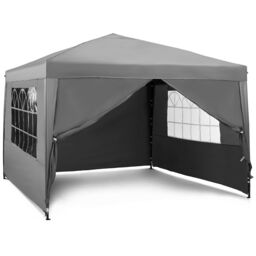 VonHaus Grey Heavy Duty Pop Up Gazebo with Sides 3m x 3m - thumbnail 6