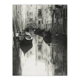 Artery8 Alfred Stieglitz A Venetian Canal Vintage Photograph Framed Art Print in Grey - Size: A4 - thumbnail 3