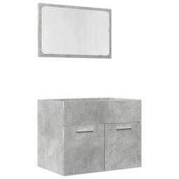 Berkfield Home 2 Piece Bathroom Furniture Set Concrete Grey Engineered Wood - thumbnail 2