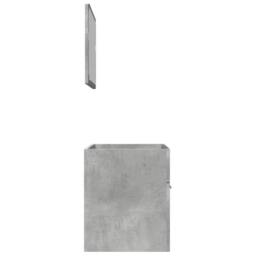 Berkfield Home 2 Piece Bathroom Furniture Set Concrete Grey Engineered Wood - thumbnail 6