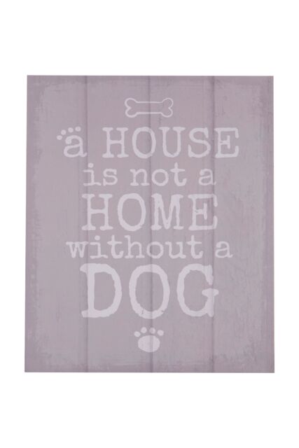 Orsina Dog Wall Plaque, Rustic Wooden Sign Featuring Playful Dog Illustration, Warm Natural Finish Adds Character in Purple - image 1