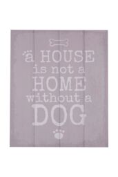 Orsina Dog Wall Plaque, Rustic Wooden Sign Featuring Playful Dog Illustration, Warm Natural Finish Adds Character in Purple - thumbnail 1
