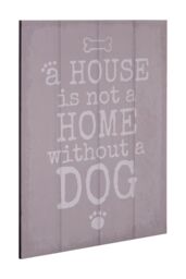 Orsina Dog Wall Plaque, Rustic Wooden Sign Featuring Playful Dog Illustration, Warm Natural Finish Adds Character in Purple - thumbnail 2