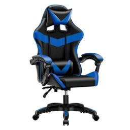 Leaper Ergonomic Swivel Computer Office Desk Chair in Blue - thumbnail 4